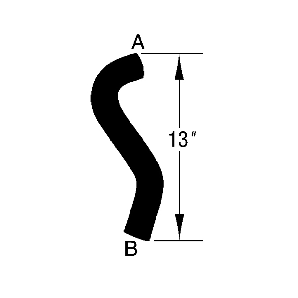 Radiator Hose, Lower; 91-92 Dodge Caravan, 2.5L - 1