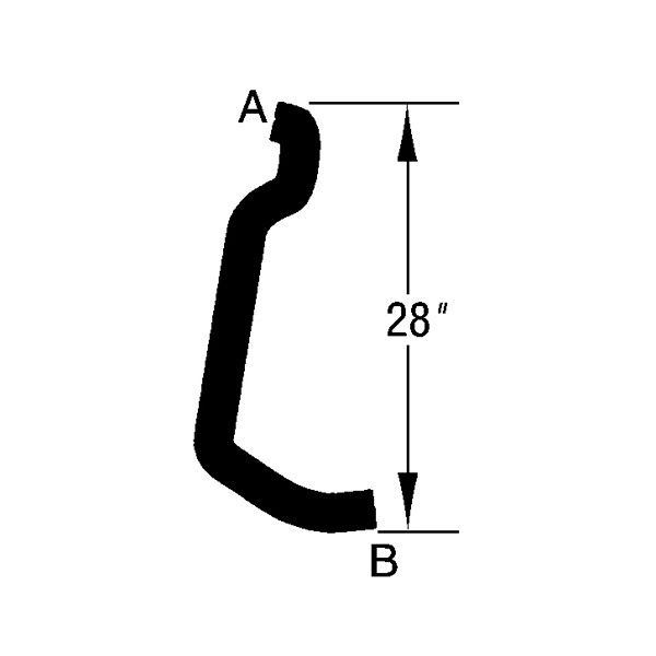 Radiator Hose, Lower, Heavy Duty Cooling; 93-95 Dodge Caravan, 3.0L - 1