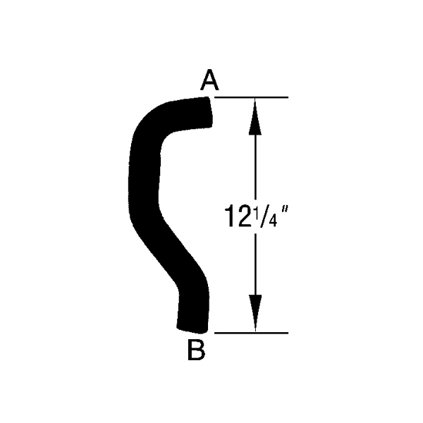 Radiator Coolant Hose, Inlet; 96-00 Dodge Caravan, 2.4L - 1