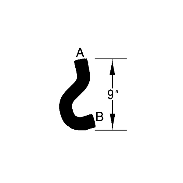 Radiator Coolant Hose, Outlet; 96-00 Dodge Caravan, 3.3L/3.8L - 1