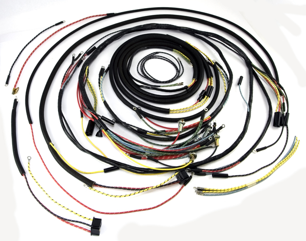 Engine Wiring Harness, Cloth Cover; 55-56 Jeep CJ5 - 1