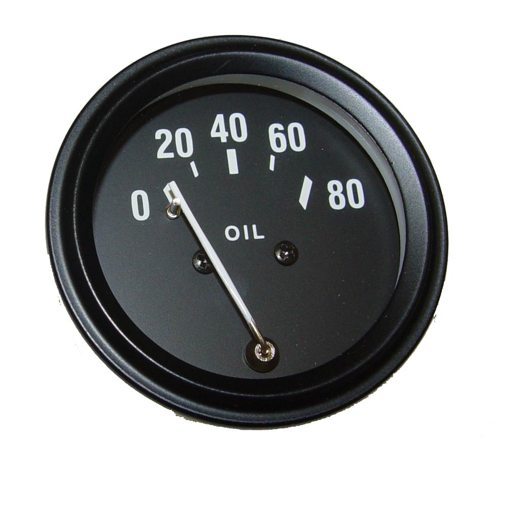 Engine Oil Pressure Gauge; 48-67 Willys CJ2A/CJ3A/Jeep CJ3B - 1