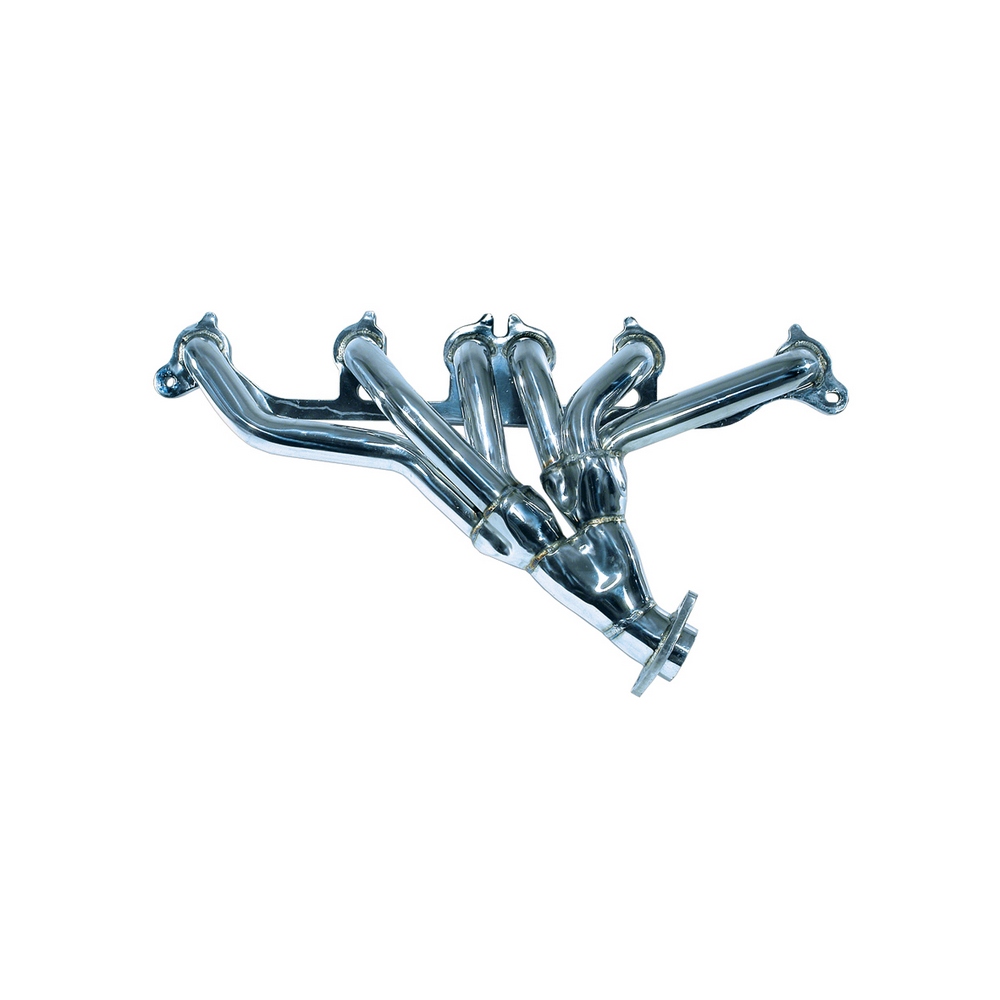 Exhaust Header, Polished Stainless Steel; 91-98 Jeep XJ/ZJ/YJ/TJ, 4.0L