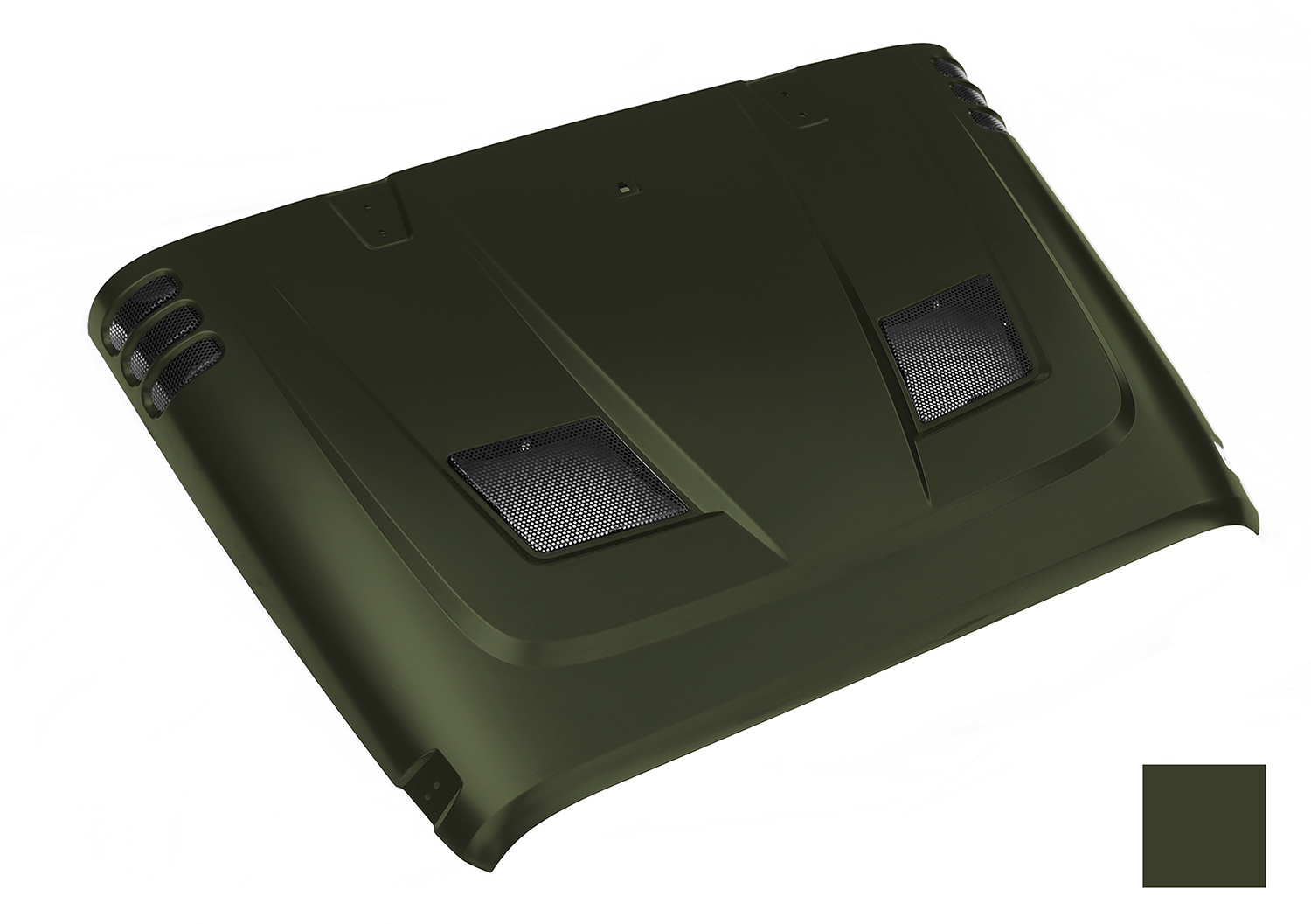 Performance Vented Hood, painted PGJ code. ( Green Metallic) 07-14 JK. - 1