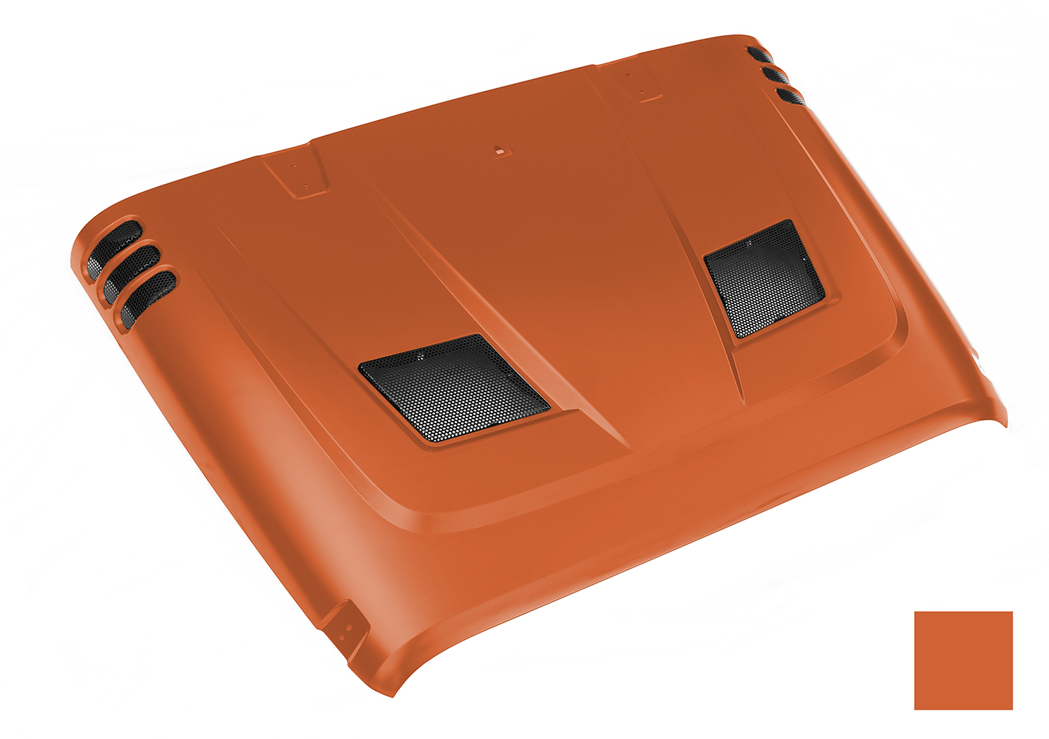 Performance Vented Hood, painted PVG code.(Mango Tango Pearl) 07-14 JK