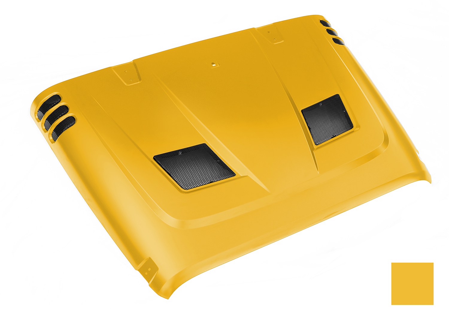 Performance Vented Hood, painted PYB code. (Detonator Yellow) 07-14 JK - 1
