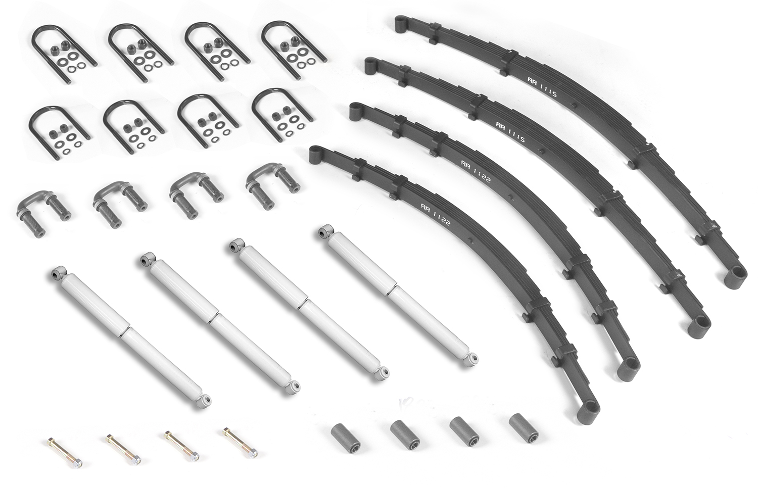 Suspension Leaf Spring Kit, 1 inch lift; 55-58 Jeep CJ - 1