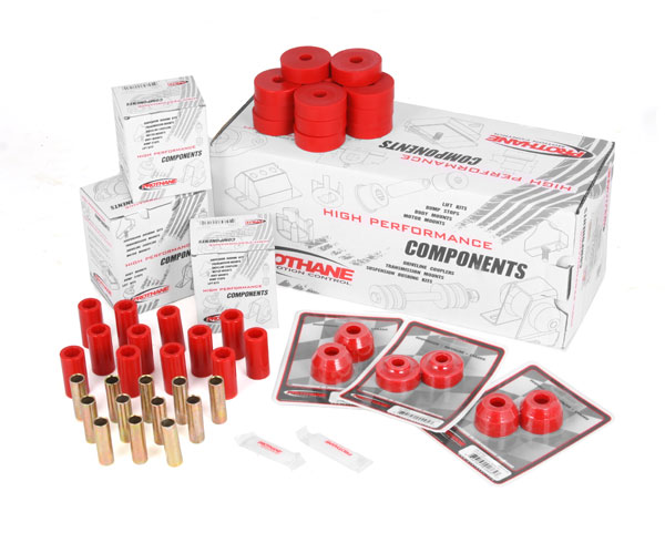 Suspension Bushing Kit, Polyurethane; 59-75 Jeep CJ