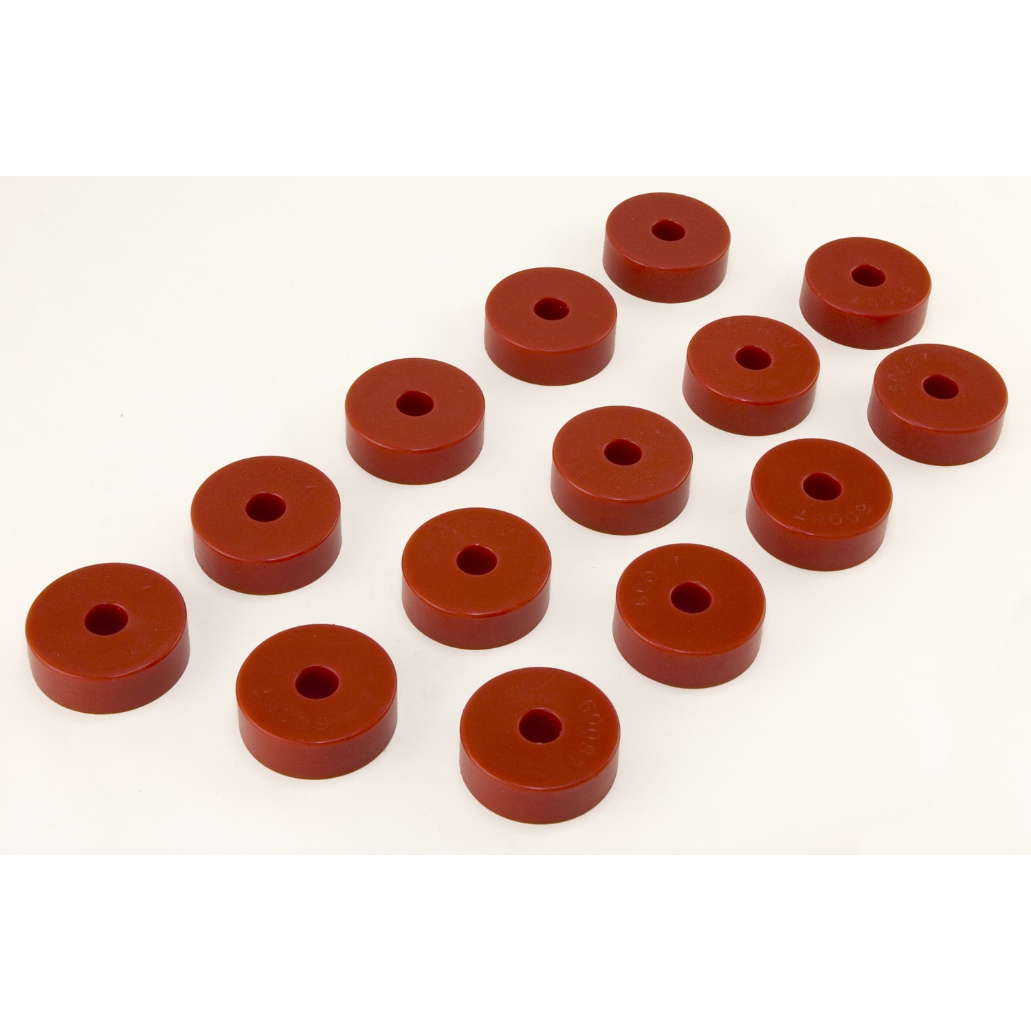 Body Mount Kit, Red, 14 Pieces; 55-73 Jeep CJ5/CJ6