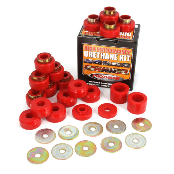 Body Mount Kit, Red, 22 Pieces; 87-95 Jeep Wrangler YJ - 1