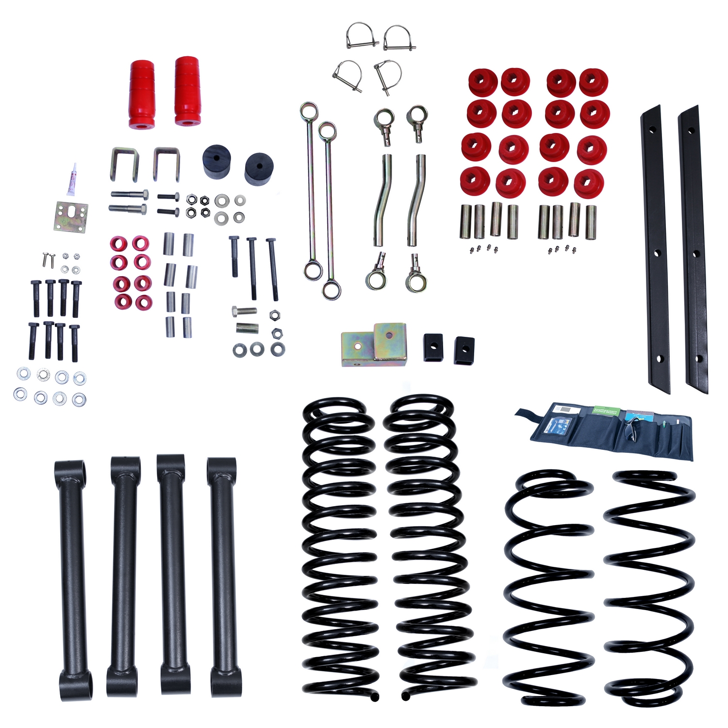 Suspension Lift Kit, 4 Inch, No Shocks; 03-06 Jeep Wrangler TJ - 1
