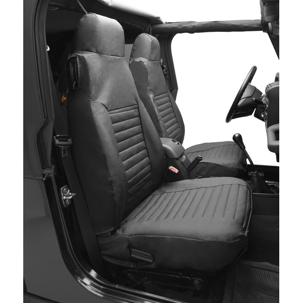 Seat Covers Front Charcoal 76-90 Jeep CJ And Wrangler - 1
