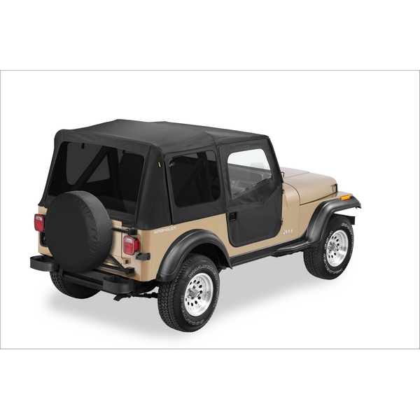 Plandeka Replace-A-Top z przyciemnianymi oknami/poszyciem drzwi Czarny Denim 88-95 Jeep Wrangler - 1