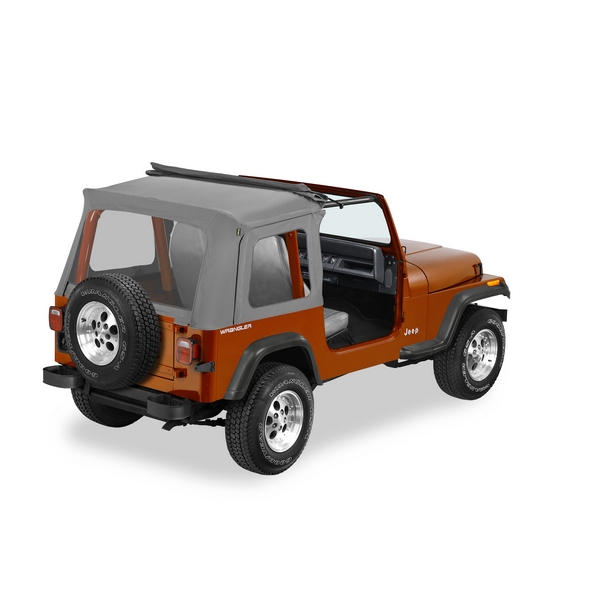 Plandeka ze stelażem Sunrider Szary 76-86 Jeep CJ7 i 87-95 YJ Wrangler - 1