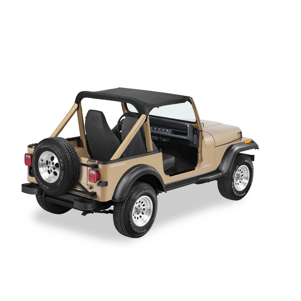 Strapless Bikini Black Denim 87-91 Jeep YJ Wrangler - 1
