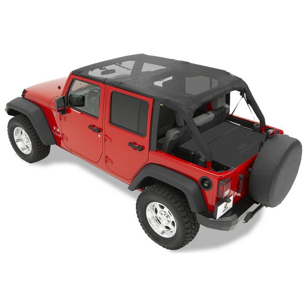 Daszek Safari Header Bikini Czarny Siatkowy 07-09 Jeep JK Wrangler Unlimited