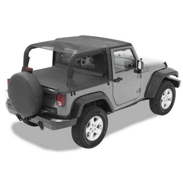 Daszek Safari Header Bikini Czarny Siatkowy 07-09 Jeep 2 drzwiowy JK Wrangler