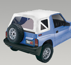 XHD Soft Top, White Denim, Clear Windows; 95-98 Suzuki Sidekicks - 1