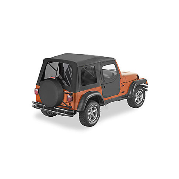 Plandeka ze stelażem Supertop przyciemniane okna/Doors Czarny Denim 97-02 Jeep TJ Wrangler - 1