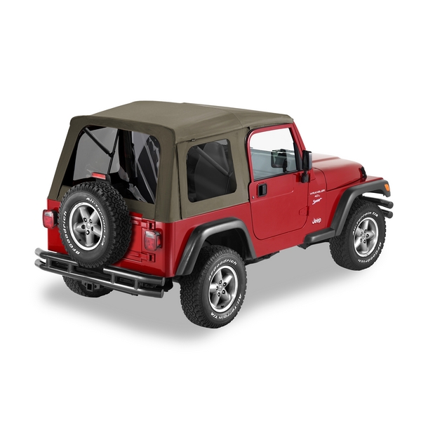 Plandeka ze stelażem Supertop przyciemniane okna Khaki Diamond 97-06 Jeep TJ Wrangler - 1