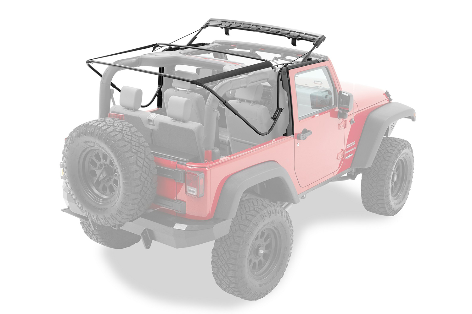 Soft Top Bow Kit 07-12 Jeep 2-Door JK Wrangler - 1