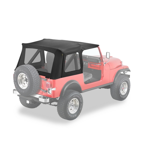 Plandeka ze stelażem Supertop Replacement Skin Czarny Denim 76-95 Jeep CJ7/YJ Wrangler - 1