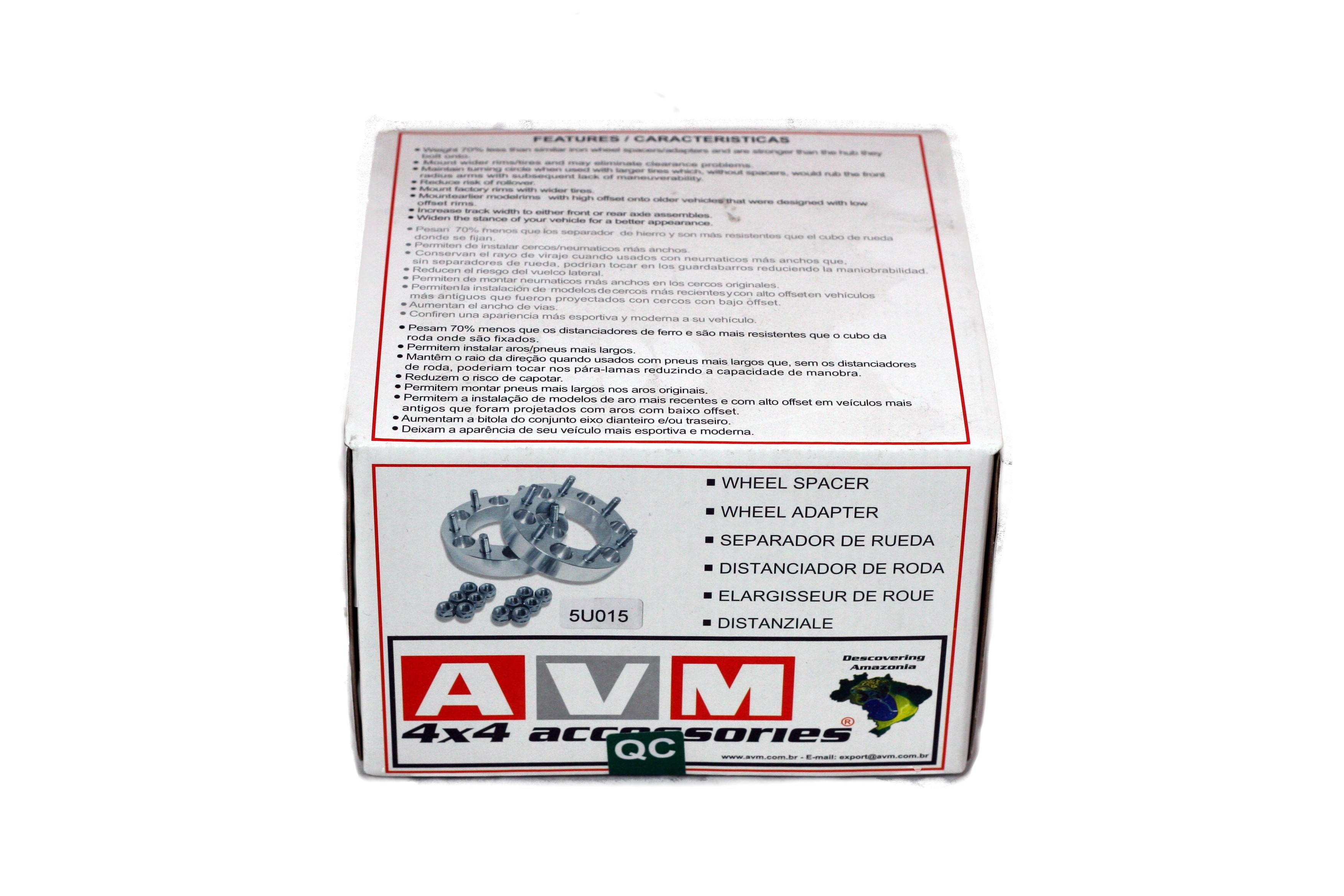AVM spacers 5x114,3 to 5x114,3 thickness 1.5 (38,1mm) - 1
