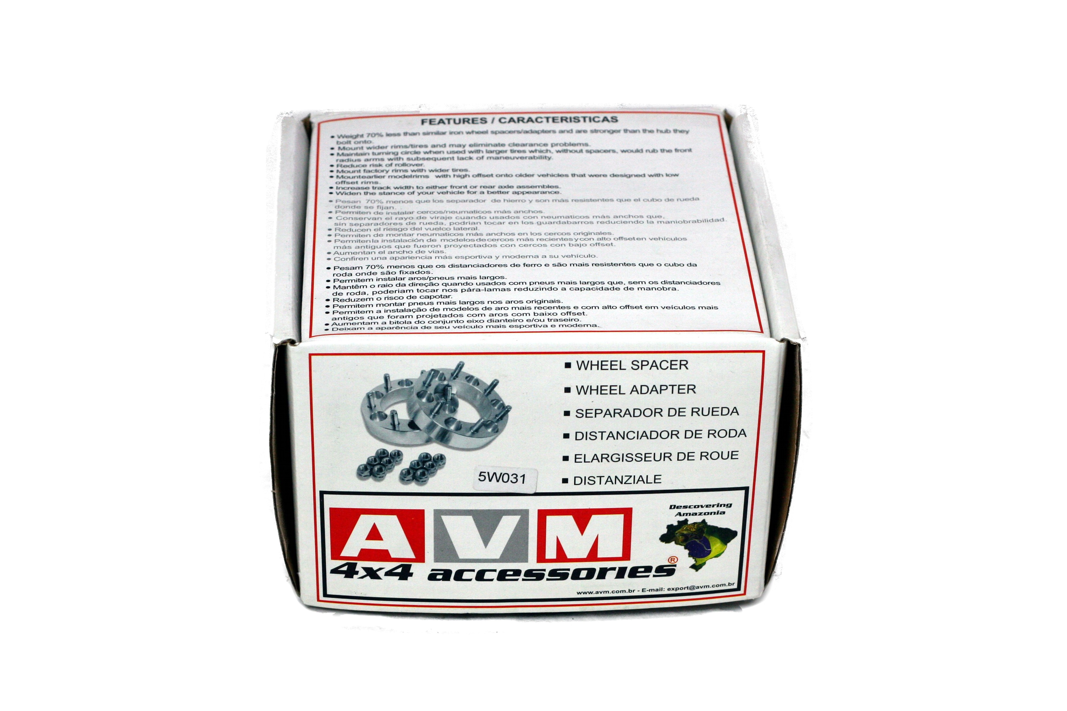 Dystanse AVM 5x127 na 5x127 grubość 1.25" (31,75mm)