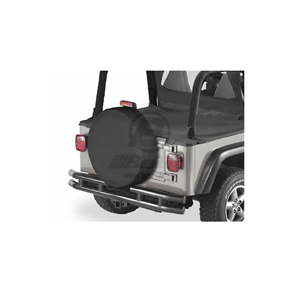 TIRE COVER, BLACK DENIM
