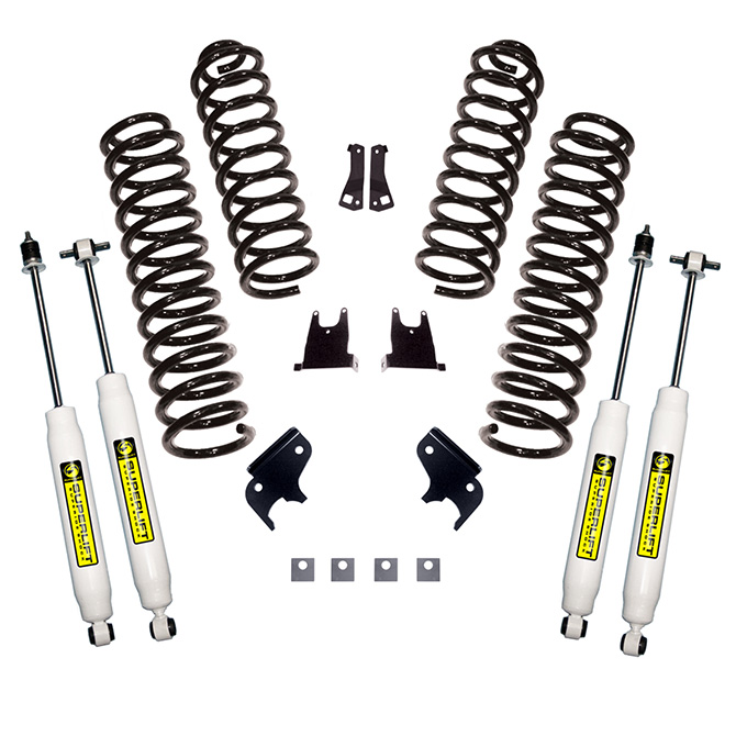 Suspension Lift Kit, 2.5 Inch, Shocks; 07-18 Jeep Wrangler JKU, 4 Door - 1