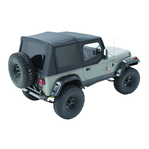 Plandeka PREMIUM z płótna Sailcloth Replace-A-Top Czarny 88-95 Jeep YJ Wrangler - 1
