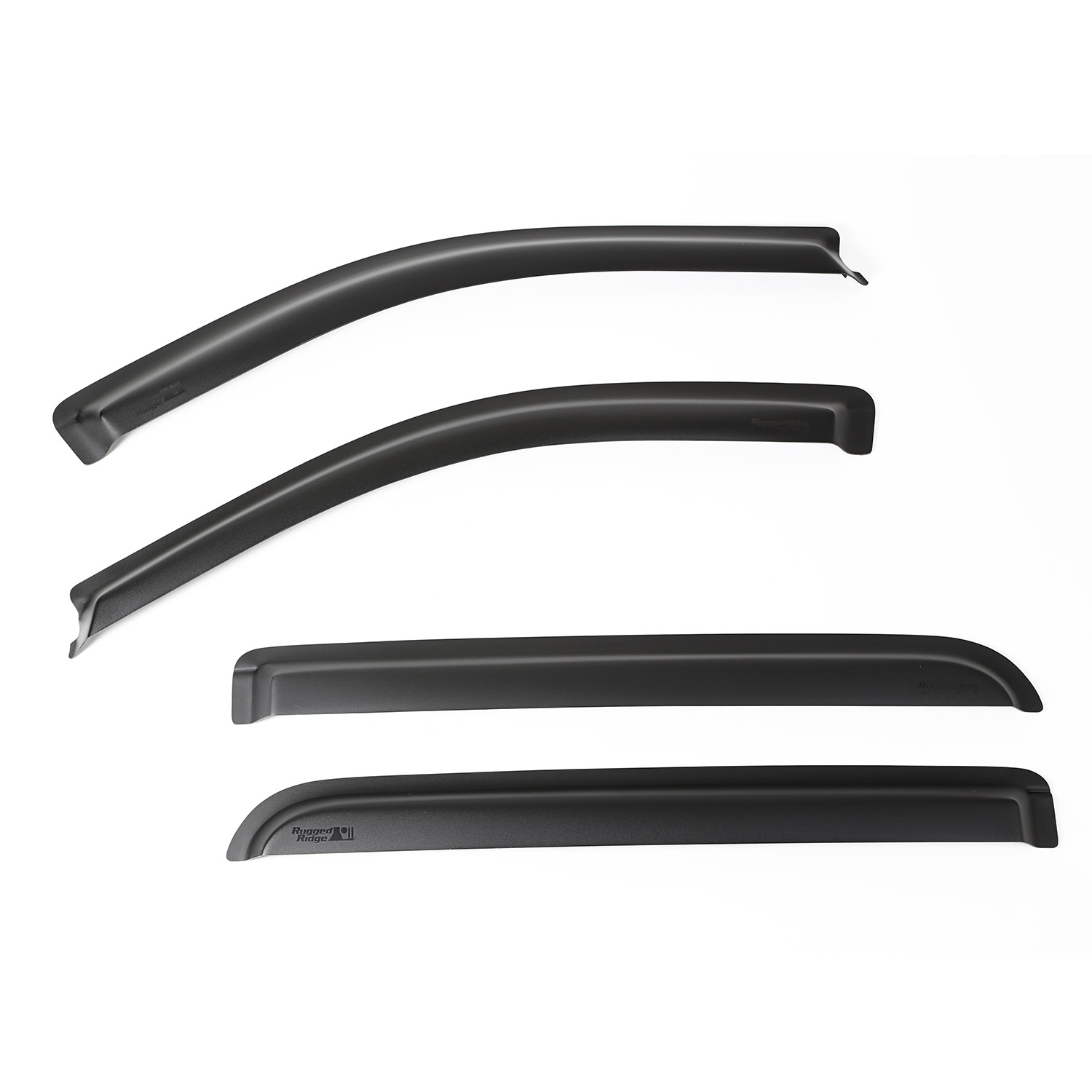 Window Visor Kit, Matte Black; 04-08 Ford F-150 Crew Cab Pickup - 1