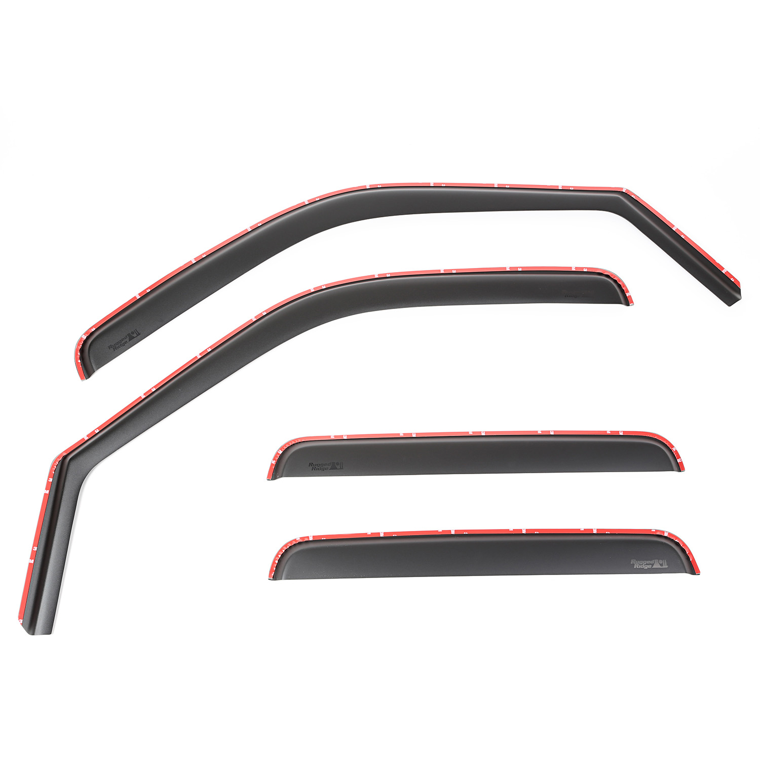 Window Visor Kit, Matte Black, Channel; 99-14 F-250-F-550 Crew Cab - 1
