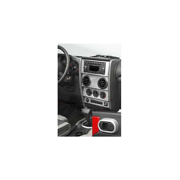 Zestaw deski rozdzielczej Szczotkowane aluminium 07-10 Jeep JK Wrangler - 1