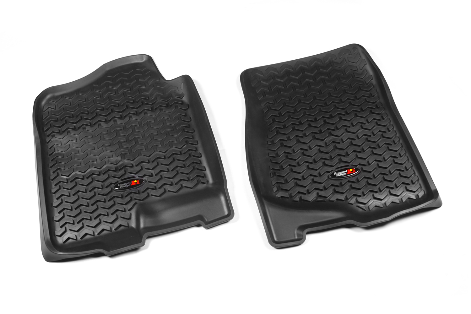 Floor Liner, Front; Black, 2007-2013 Chevrolet / GMC Silverado / Sierra 1500 Extended / Crew Cab, 07-14 2500 / 3500 Crew Cab / Suburban / Tahoe, 07-14 Escalade, 07-13 Avalanche, 07-14 Yukon / Yukon XL  