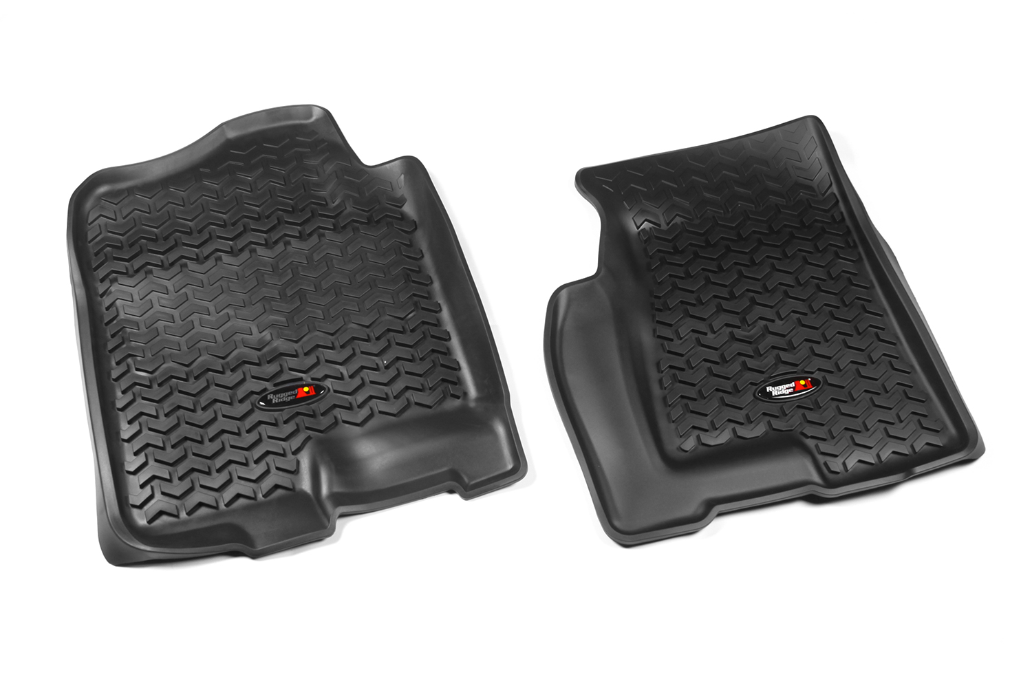 Floor Liner, Front; Black, 1999-2006 Chevrolet / GMC Silverado / Sierra 1500 Extended / Crew Cab, 99-06 Silverado 2500 / 3500 Extended Cab, 99-03 Sierra 2500-3500 Extended Cab, 01-06 2500 / 3500 Crew Cab, 00-06 Suburban / Tahoe, 02-06 Escalade / Avalanche