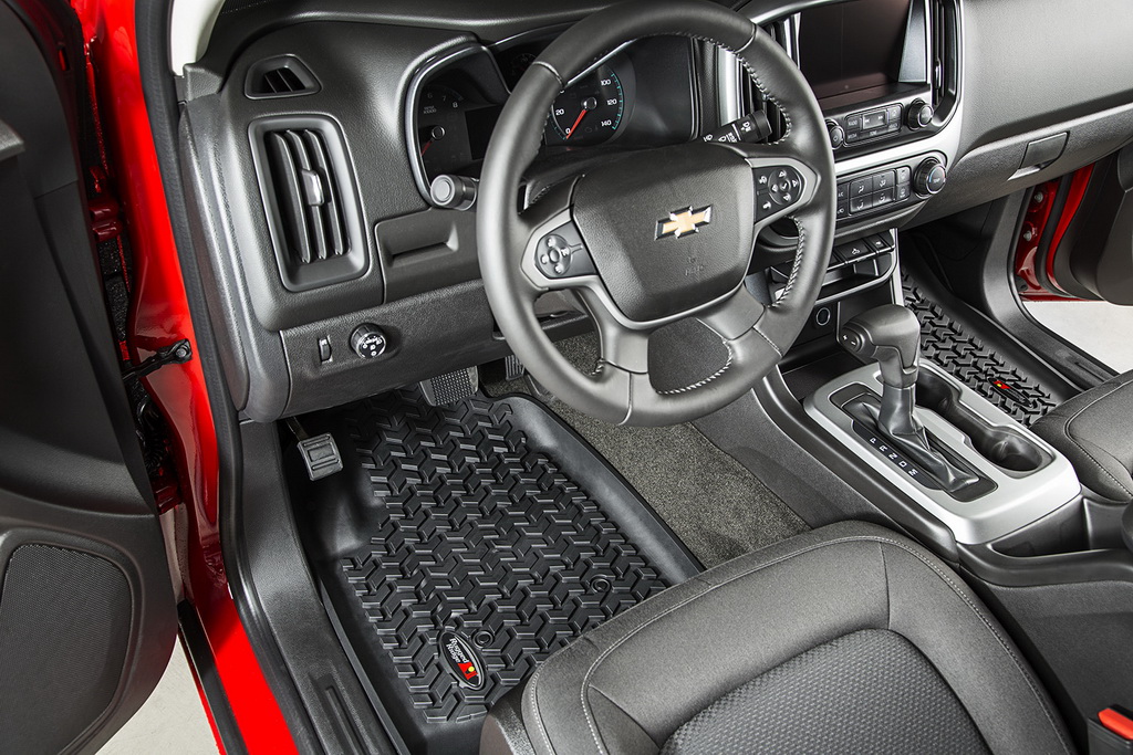 Floor Liner, Front; Black, 2015-2021 Chevrolet / GMC Colorado / Canyon Extended / Crew Cab   - 4