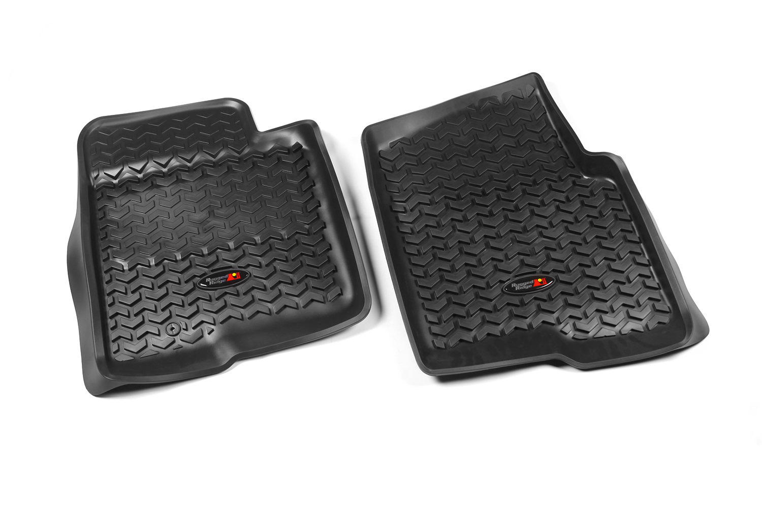 Floor Liner, Front; Black, 2009-2010 Ford F-150 / Raptor / Regular / Extended / Super Crew Cab   - 1