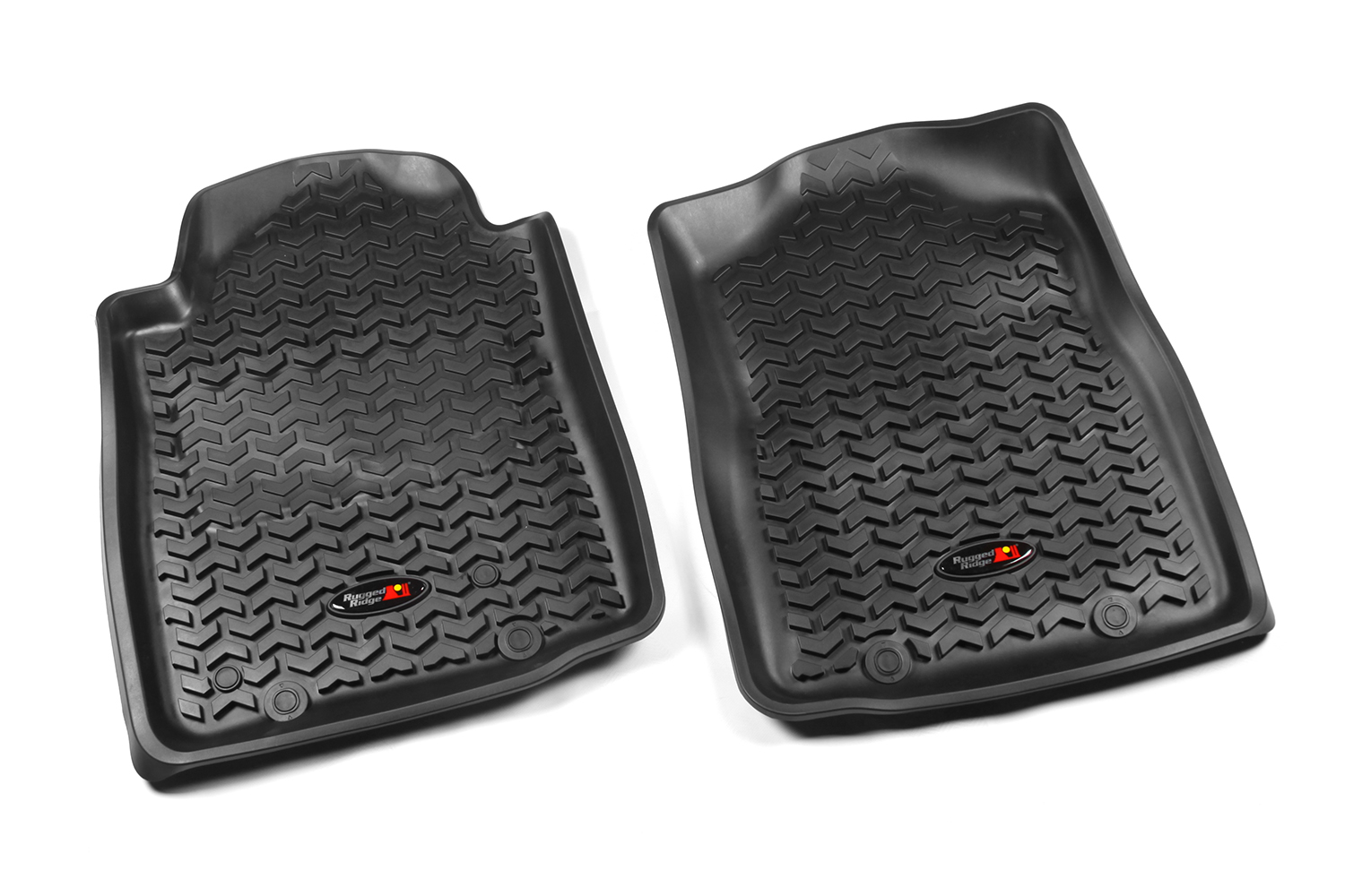 Floor Liner, Front; Black, 2012-2015 Toyota Tacoma Regular / Access / Double Cab (Automatic) 