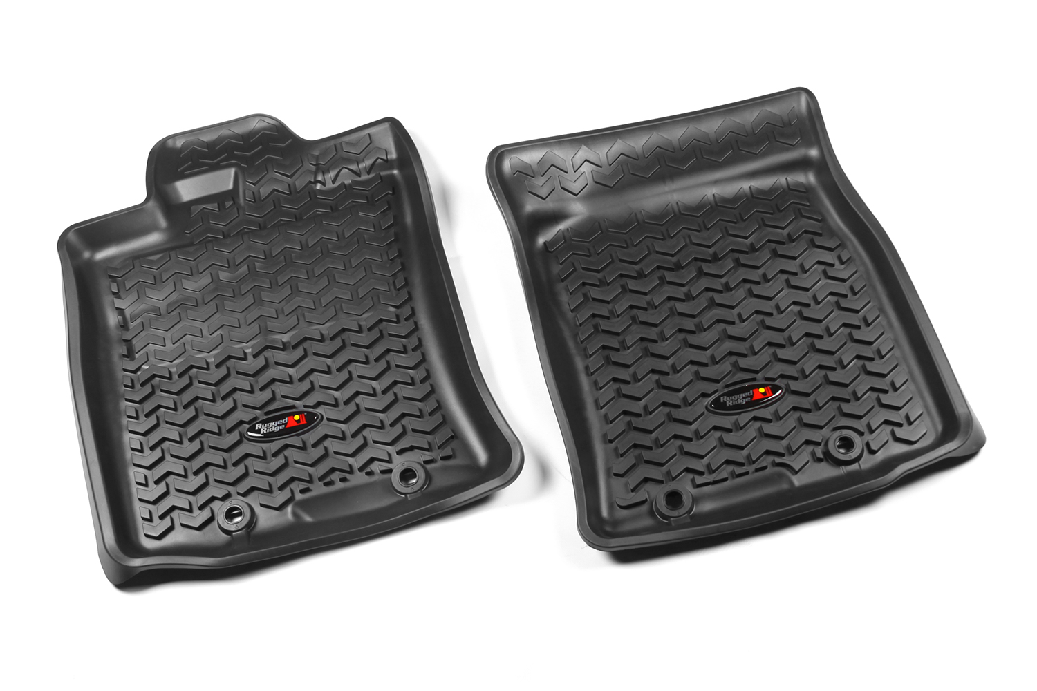 Floor Liner, Front; Black, 2012-2014 Toyota FJ Cruiser (Automatic) 