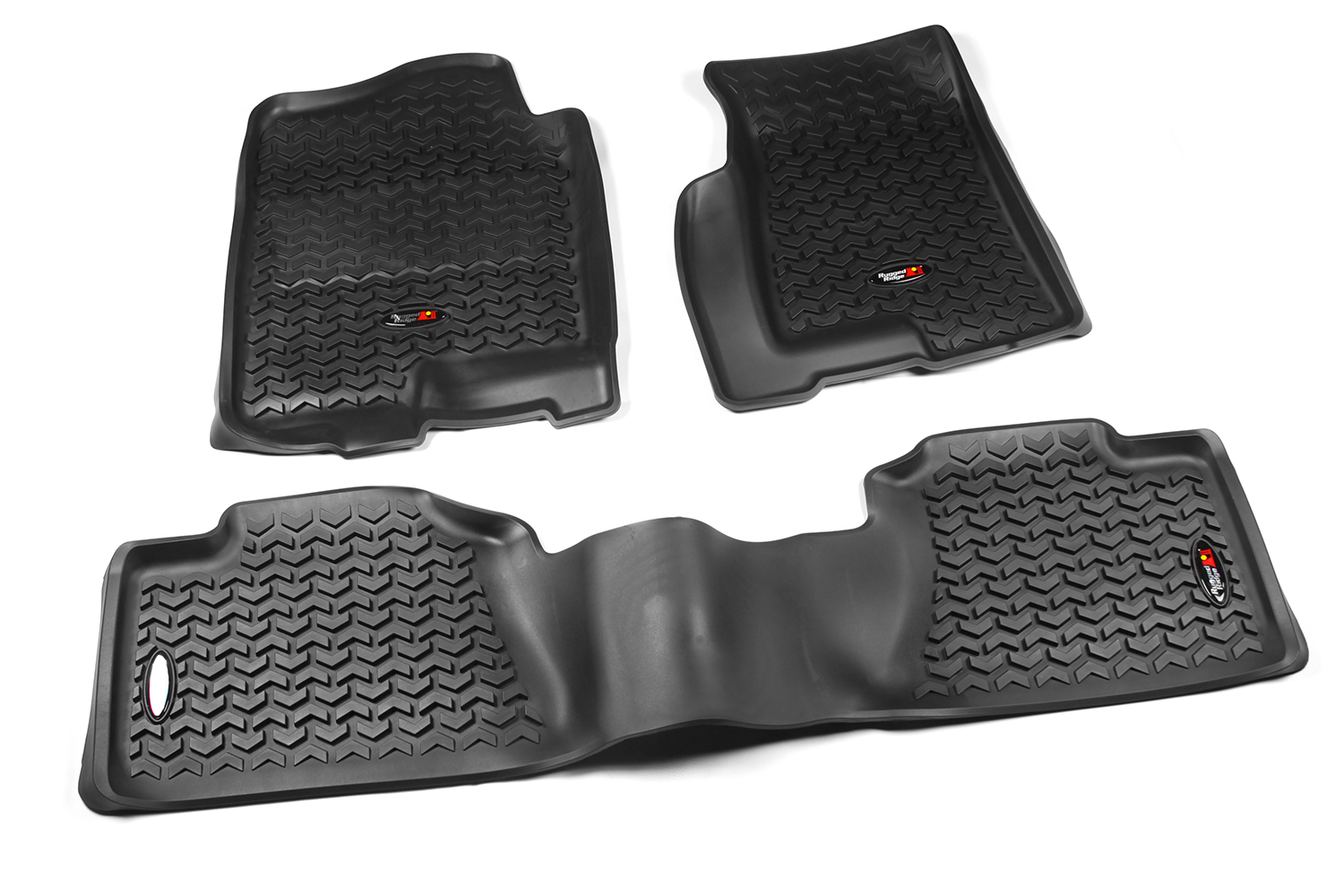 Floor Liner, Front/Rear; Black, 1999-2006 Chevrolet / GMC Silverado / Sierra  
