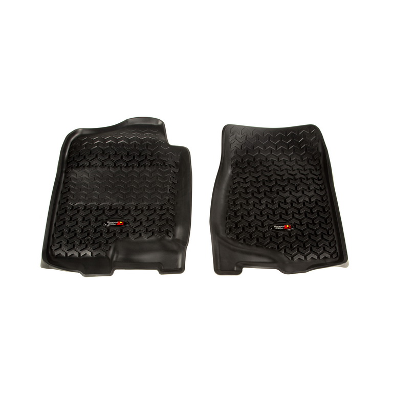 Floor Liner, Front/Rear; Black, 2007-2011 Chevrolet / GMC Silverado / Sierra Extended Cab  - 2