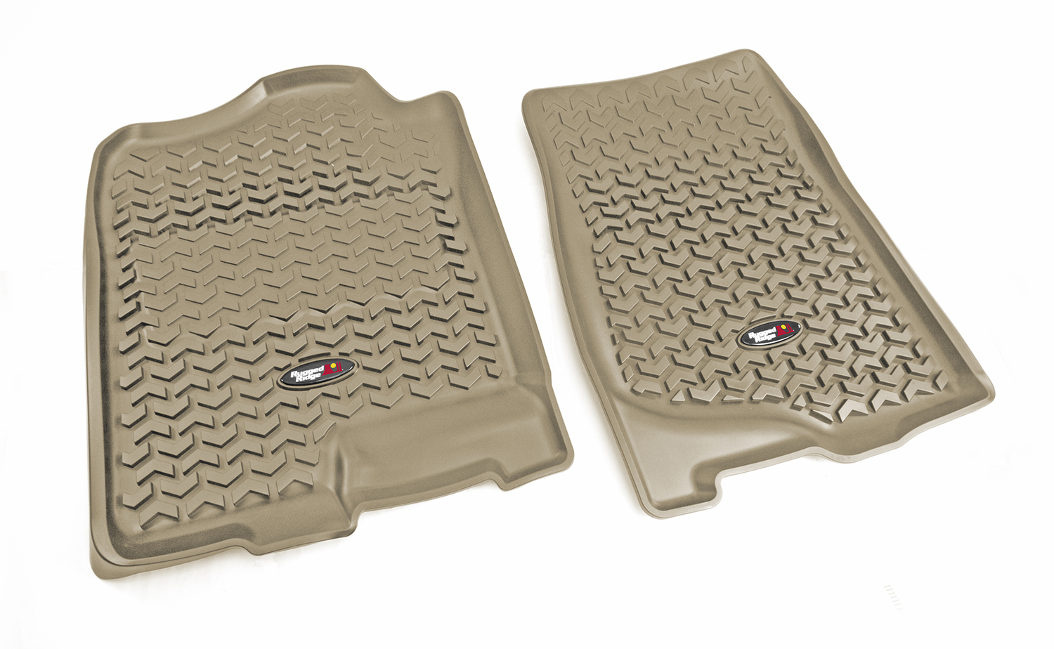 Floor Liner, Front; Tan, 2007-2013 Chevrolet / GMC Silverado / Sierra 1500 Extended / Crew Cab, 07-14 2500 / 3500 Crew Cab / Suburban / Tahoe, 07-14 Escalade, 07-13 Avalanche, 07-14 Yukon / Yukon XL  