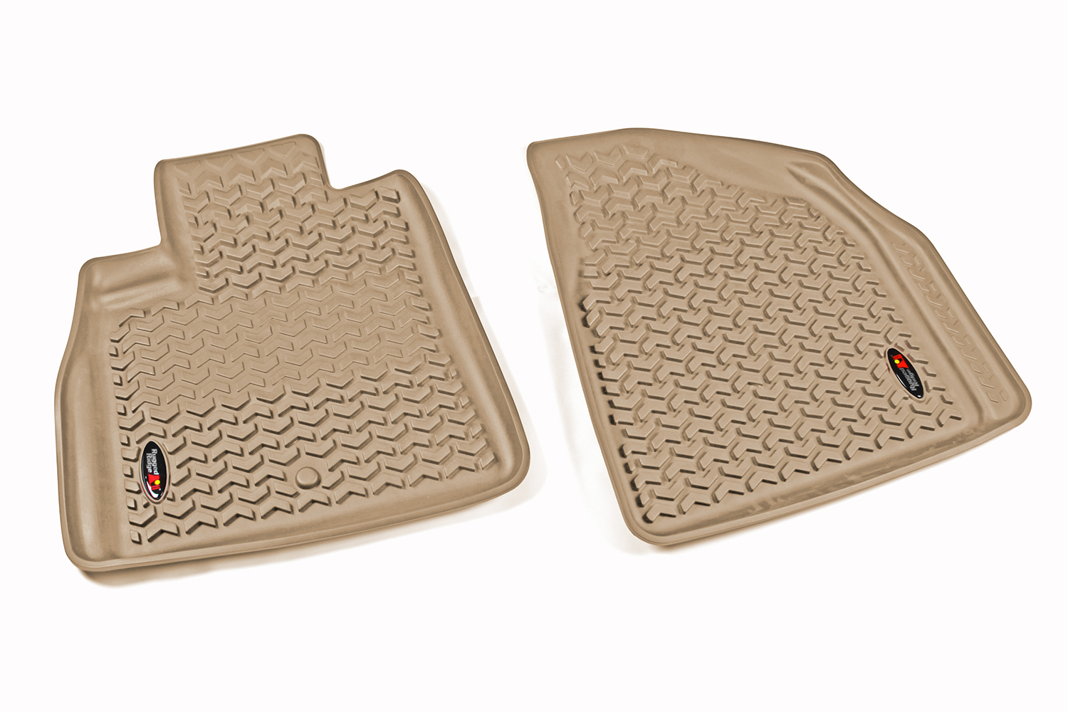 Floor Liner, Front; Tan, 2009-2017 Chevrolet / GMC / Buick  / Saturn Traverse, 07-20 Acadia, 08-17 Enclave, 07-10 Outlook  