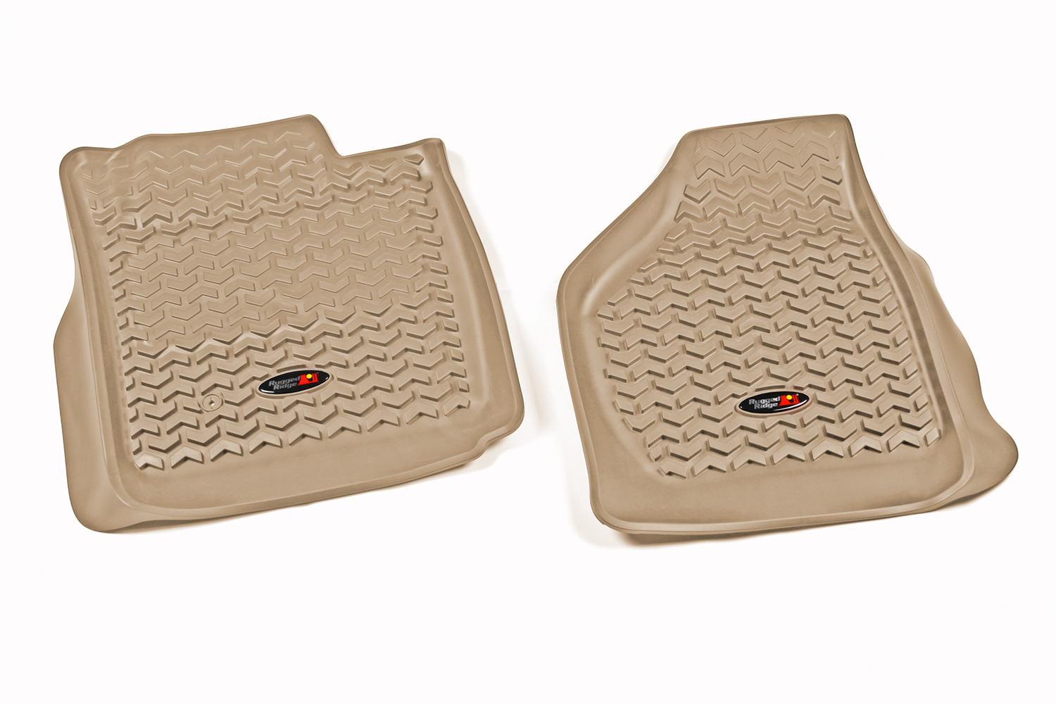 Floor Liner, Front; Tan, 2008-2010 Ford F-250 / F-350 Regular / Extended / Super Crew Cab   - 1