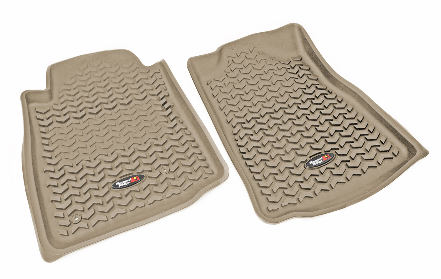 Floor Liner, Front; Tan, 2005-2011 Toyota Tacoma Regular / Access / Double Cab (Automatic) 