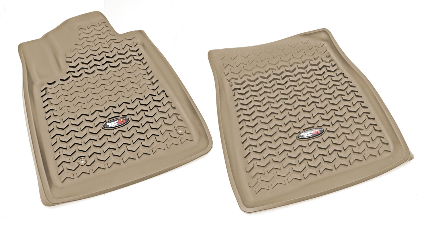 Floor Liner, Front; Tan, 2007-2011 Toyota Tundra Regular / Double Cab / Crew Max, 08-11 Sequoia  