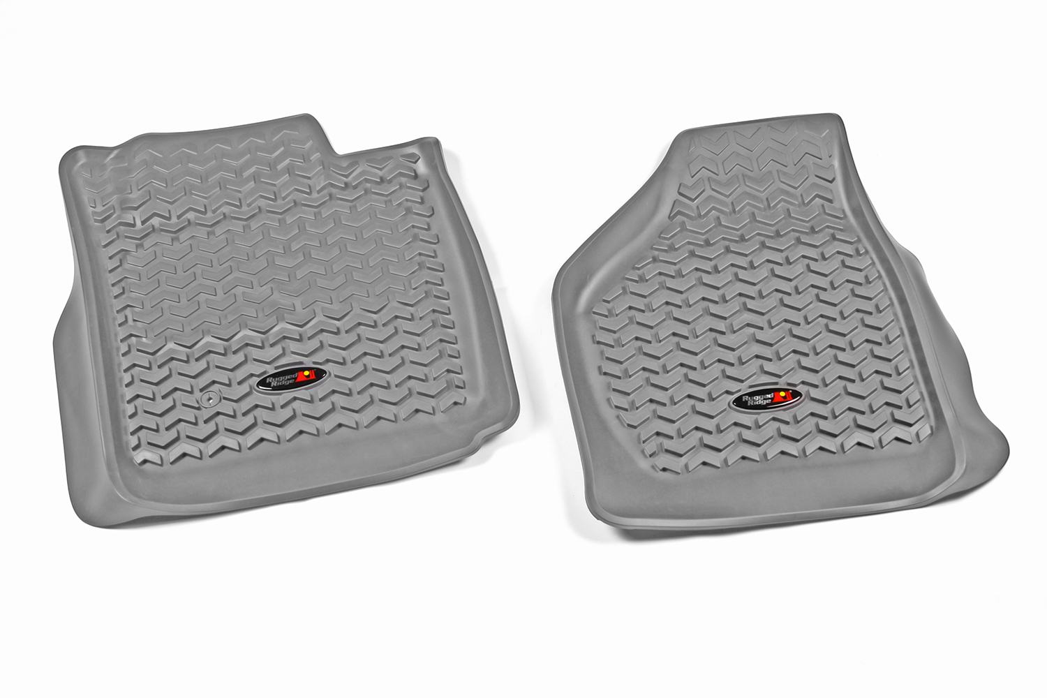 Floor Liner, Front; Gray, 2008-2010 Ford F-250 / F-350 Regular / Extended / Super Crew Cab   - 1