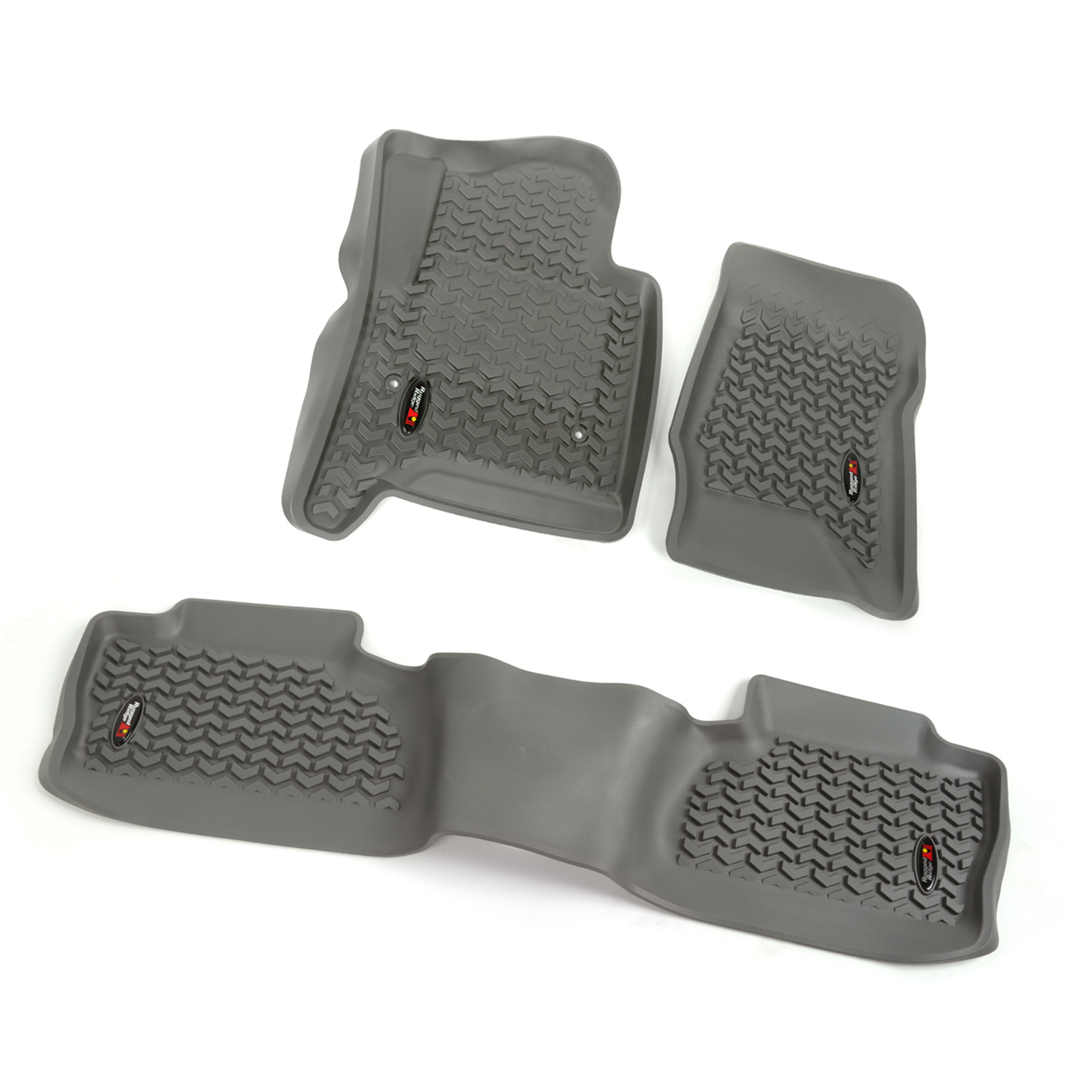 All Terrain Floor Liner Kit, Gray; 14-18 GM Crew Cab Truck - 1