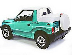 Duster Deck Cover White 95-98 Geo Trackers And Suzuki Sidekicks - 1